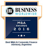 Best M&A and Corporate Finance Advisory - 2016